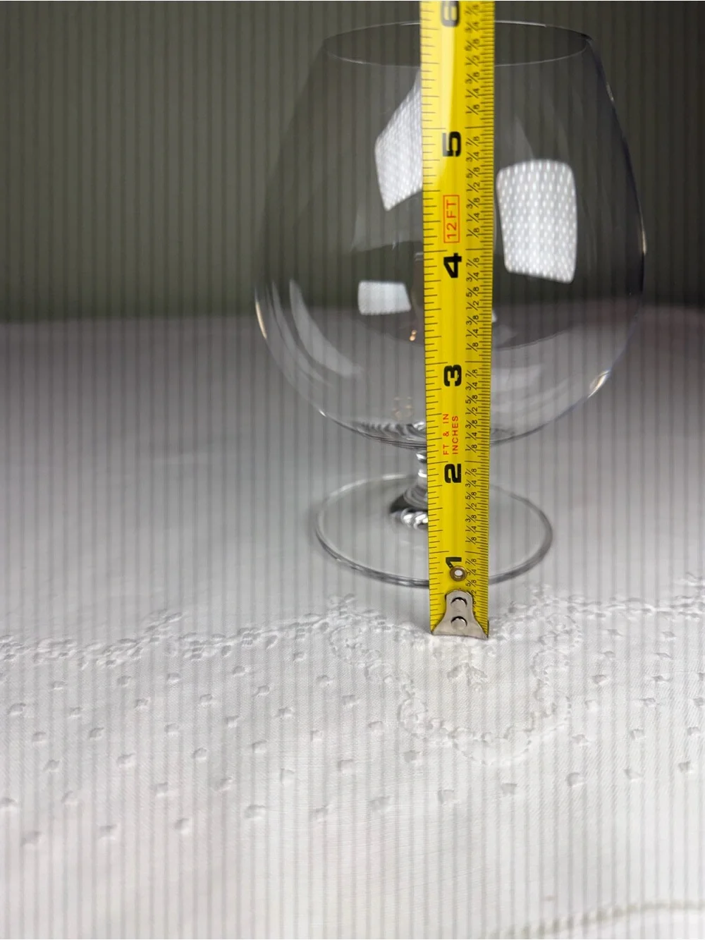 Vintage Large Clear Brandy Snifter Oversized Wine Balloon Glasses Set of 4
